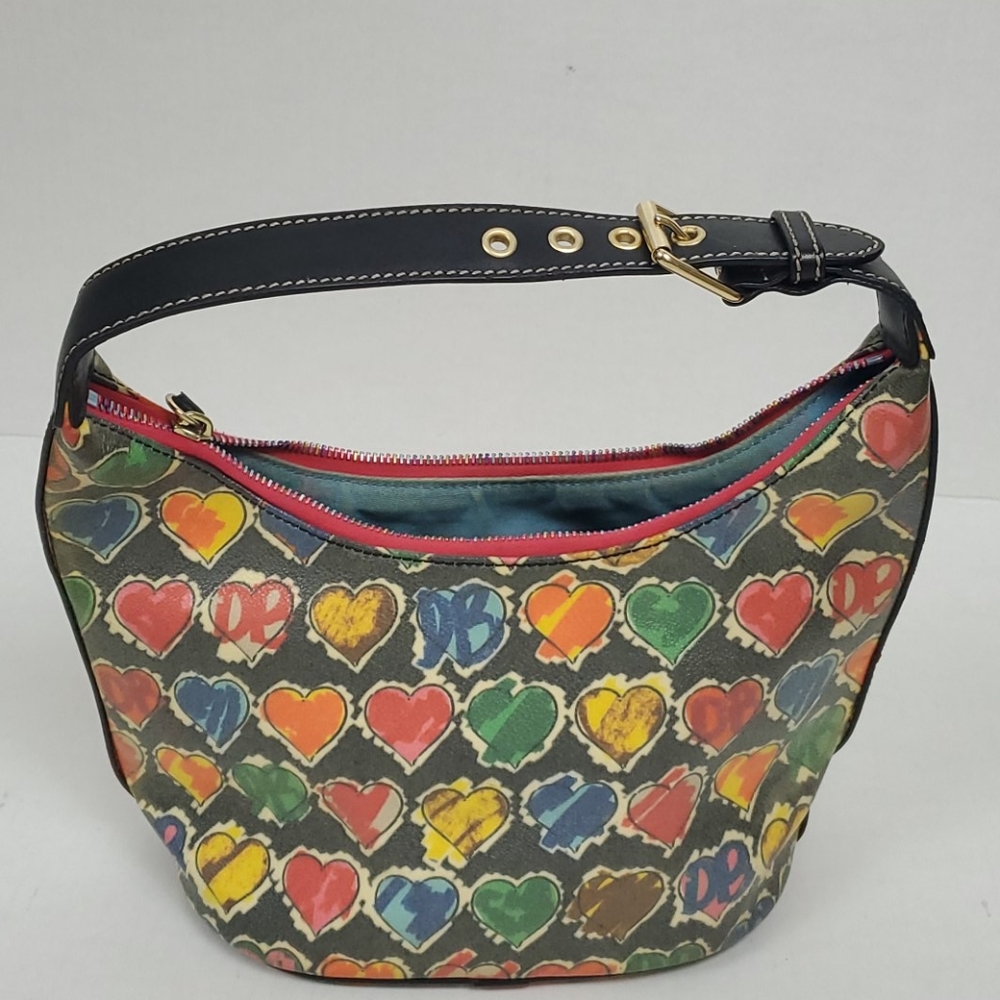 Dooney Bourke shoulder purse bag multicolor bucket zipper - Picture 4 of 10